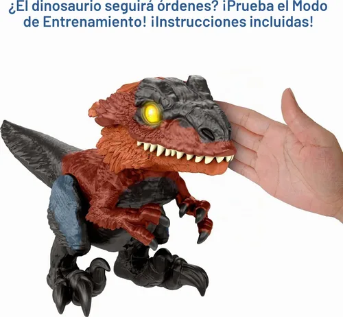 Vista 4 de Jurassic World Dominion Uncaged Ultimate Pyroraptor Dinosaur Toy - Figura de acción con movimiento y sonido interactivos