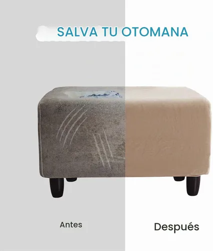 Vista 5 de Funda otomana, fundas otomanas de terciopelo rectangular y elásticas para taburete de pie para sala de estar, protector de muebles de almacenamiento