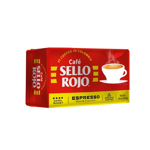 Vista 6 de Café Sello Rojo Espresso, 100% café tostado y molido Café molido colombiano audaz y sabroso