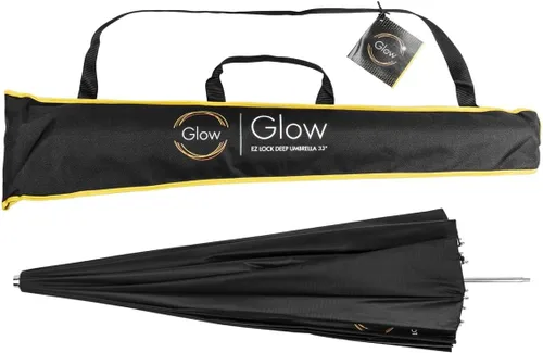 Vista 9 de Glow Easy Lock - Paraguas mediano de fibra de vidrio de color blanco profundo (33 pulgadas)