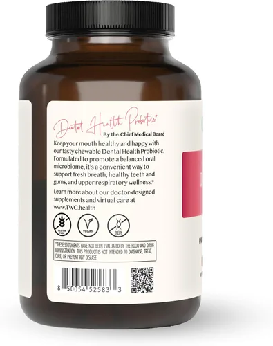 Vista 2 de The Wellness Company Probiótico para la salud dental – Limpieza del mal aliento, soporte para el microbioma bucal, dientes y encías frescos – 15 mil