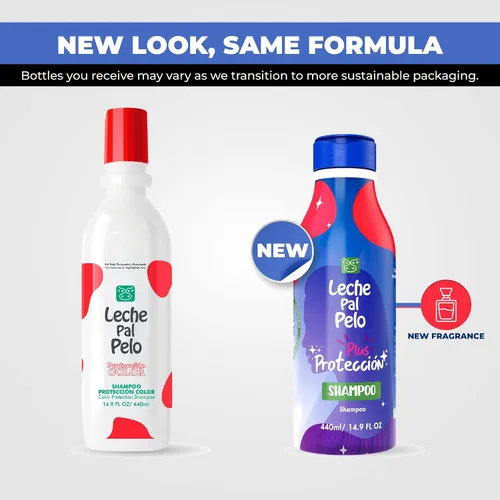Vista 5 de Leche Pal Pelo Protection Plus - Champú hecho sin sulfatos para cabello teñido - Limpieza suave con arroz, proteína de quinua - 14.9 oz