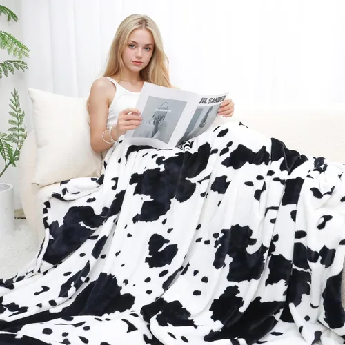 Vista 2 de SEEGU - Manta blanca y negra, 40 x 50 pulgadas Soft Warm Cozy, For Car Seat Stroller Travel, Home Room Bedroom Decor, All Seasons, Birthday Gifts