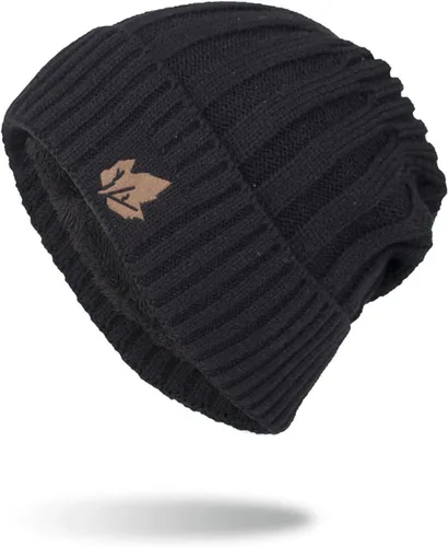 Vista 10 de Gorro de punto para hombre, gorro de invierno cálido Skullies para ciclismo al aire libre