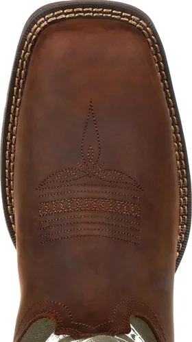 Vista 6 de Durango Botas occidentales con estampado verde militar, Marrón y verde militar.
