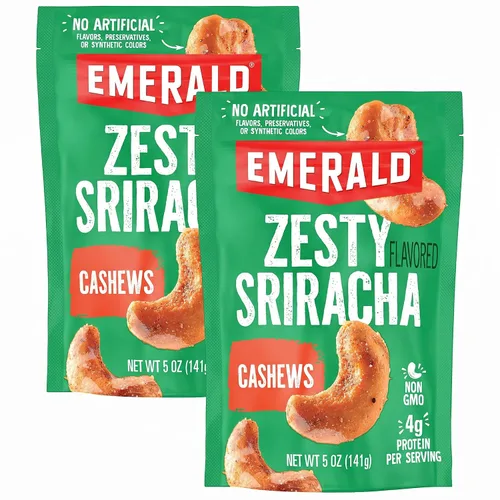 Vista 8 de Emerald Nuts, Sriracha Anacardos, Bolsa resellable de 5 onzas