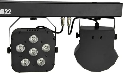 Vista 3 de Gearlux Luz LED 4 en 1 para barra de fiesta, 2 x 6 luces LED brillantes RGBW de 8 vatios y 2 LED cálidos de 10 vatios para Halloween, fiesta, boda