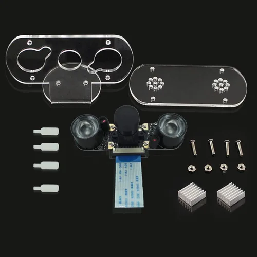 Vista 2 de Módulo de cámara de visión nocturna DEVMO Raspberry Pi 4B 5MP OV5647 con enfoque ajustable Webcam Video 1080p Compatible con Raspberry Pi 2/3 / 3 B