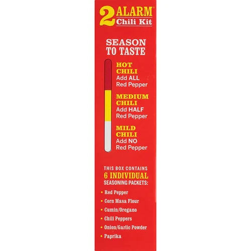 Vista 3 de Kit de Chile Estilo Tejano 2 Alarm de Wick Fowler's (4 Cajas - 3.3 oz cada una)