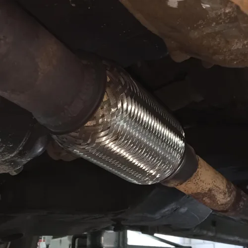 Vista 7 de SINJEUN Paquete de 3 tubos flexibles de doble trenza de acero inoxidable de 2 x 6 pulgadas, tubos de conector flexible de escape para reparación
