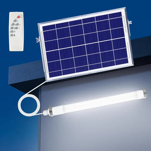 Vista 10 de MEIHONG Paquete de 2 luces solares de gallinero con temporizador LED regulable, luces solares de cobertizo, IP66 impermeable y cable de 16.4 pies