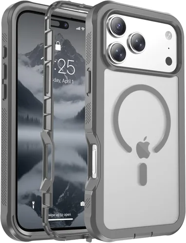 Vista 75 de jaroco - Funda magnética compatible con MagSafe para iPhone 11 de 6.1 pulgadas; protección de grado militar contra caídas, de doble capa
