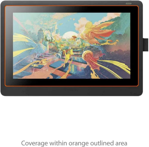 Vista 3 de BoxWave Protector de pantalla compatible con Wacom Cintiq 16 (DTK1660K0A) – ClearTouch Anti-reflejo (paquete de 2), antihuellas mate