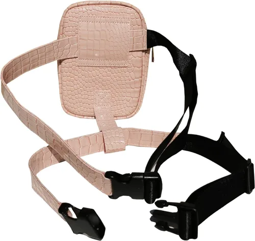 Vista 4 de Arnés de pierna - Bolsa de muslo y cadera - Cuero sintético - Mujer Rosa