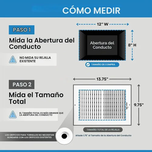 Vista 2 de Rejilla de suministro de aire vertical de 2 vías de 30,5 cm x 20 cm - Tapa de ventilación y difusor - Cara plana estampada - Blanco.