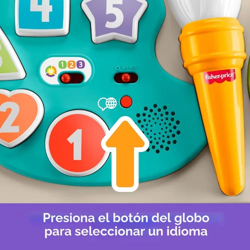 Vista 3 de Fisher-Price Juguete para bebés y niños pequeños, mesa de actividades 4 en 1 y caballete de arte con música educativa para mayores de 6 meses