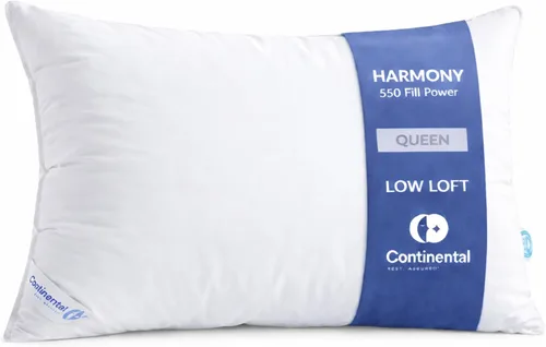 Vista 26 de Continental Bedding Harmony White Goose Down Pillow 550 Fill Power Medium Loft 100% algodón 300 hilos Shell tamaño estándar 1 paquete fabricado
