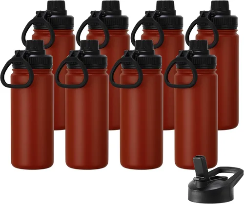 Vista 70 de DOMICARE Botella de agua para niños de 16 onzas para la escuela, de acero inoxidable, con aislamiento al vacío de doble pared, botella de agua