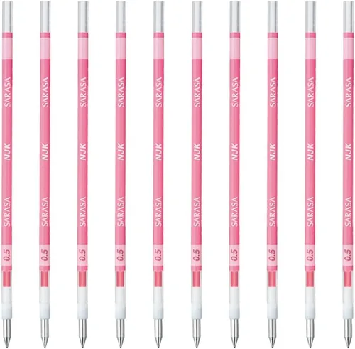 Vista 17 de Zebra BRNJK5BK - Recambio para bolígrafo, Sarasa, NJK-0.5, negro, 10