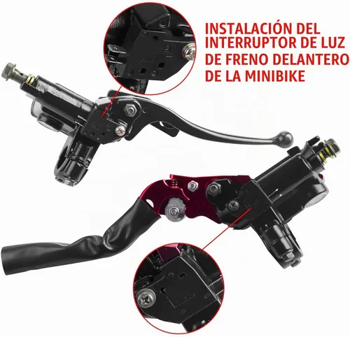 Vista 6 de GREHUA Kit de Frenos Hidráulicos Mejorado para Mini Moto Compatible con Baja Doodle Bug DB30 Blitz Racer Dirt Bug Predator 79cc 97cc 2.8hp Piezas
