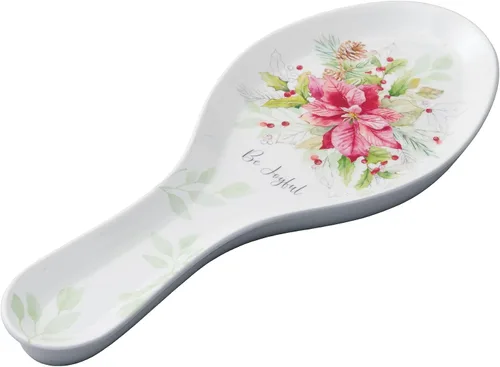 Vista 11 de UP ware - Soporte para cuchara de melamina con diseño floral de conejito para estufa, encimera de cocina y mesa de comedor, 9.625 pulgadas Floral
