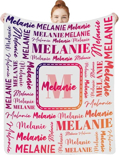 Vista 34 de Manta personalizada con nombre para niños, niñas, niños, niñas, manta personalizada con nombre para adultos, hombres y mujeres, mantas de bebé