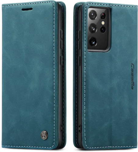 Vista 12 de Funda tipo cartera compatible con Samsung Galaxy S21 con tarjetero de bloqueo RFID, funda de piel con función atril para Samsung Galaxy S21 de 6.2