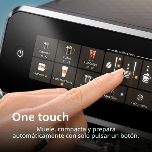 Vista 3 de Philips Máquina de café expreso totalmente automática serie 3300 con sistema de leche LatteGo y molinillo integrado, 6 preajustes de café caliente