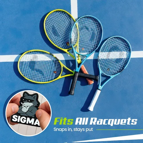 Vista 4 de Amortiguador de Raqueta de Tenis - Bonitos Diseños - Amortiguador de Choque de Tenis Reductor de Vibración y Ruido para Raquetas - Accesorios