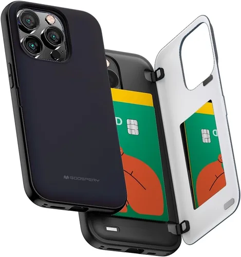 Vista 80 de GOOSPERY Parachoques magnético para puerta compatible con iPhone 15, funda con tarjetero, cartera con cierre magnético automático, protector de Azul