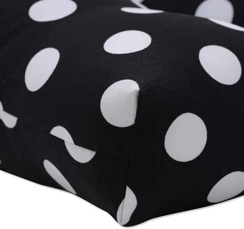 Vista 4 de Pillow Perfect Almohadillas negras para sillas de exteriores e interiores, 15.5 x 16 pulgadas, paquete de 2