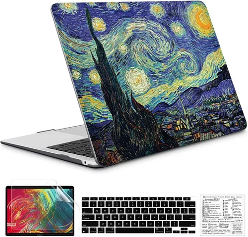Vista 28 de Funda compatible con MacBook Air de 13 pulgadas 2022, 2021-2018 A2337 M1 A1932 A2179, carcasa de plástico duro duradero, cubierta de teclado