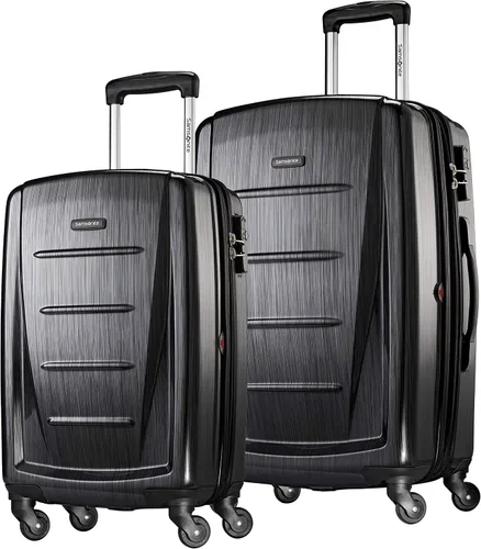 Vista 52 de Samsonite Winfield 2 Equipaje rígido con ruedas giratorias, Carbón vegetal, Grande de 28 pulgadas, a cuadros