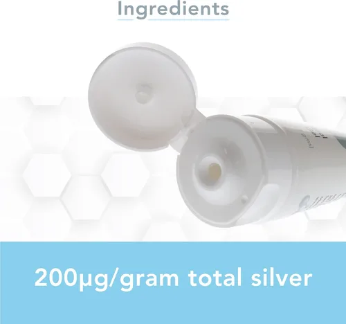 Vista 4 de Silver-Sept -Gel plateado para piel y herida de 1.5 oz, tubo para tratamiento de úlceras de pies y piernas, cuidado de quemaduras de 1er y 2º grado