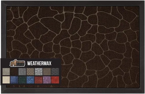 Vista 22 de Gorilla Grip - Tapete WeatherMax todo terreno 100% impermeable, caucho natural, resistente a manchas y decoloración, interior y exterior, fácil