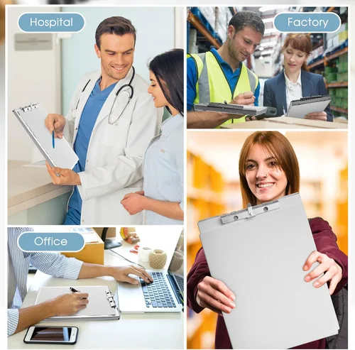 Vista 7 de Henoyso 1 portapapeles de almacenamiento de metal a granel de aluminio resistente para profesores, contratistas, construcción médica, oficina