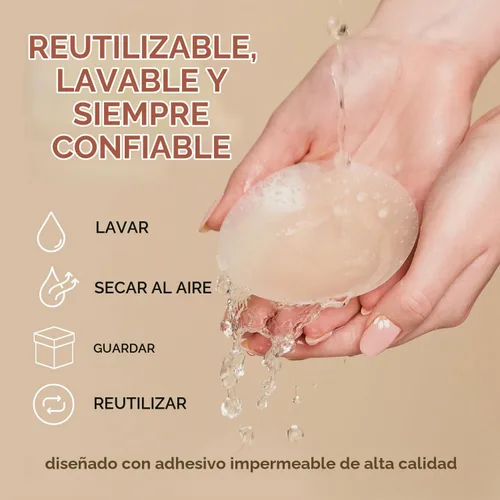 Vista 12 de Nipple Cover - Available in 6 Skin Tones, Adhesive Silicone Reusable Pasties, Covers Stickers Cacao