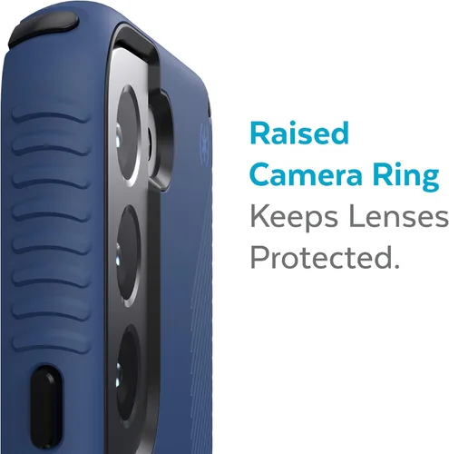 Vista 5 de Speck Productos Funda Presidio2 Grip Samsung Galaxy S22, bisel elevado, azul costero/negro/azul tormenta