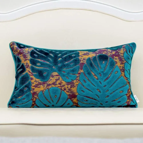 Vista 29 de Funda para almohada o cojín Alerfa de 18 x 18 pulgadas con estampado floral, terciopelo, moderna, apoyo lumbar, decorativa, para sofá, para Beige