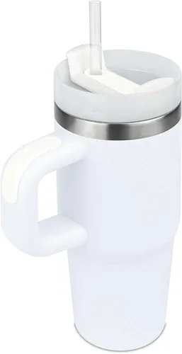 Vista 27 de Vaso de 14 oz con asa y pajita, vaso de 14 oz para niños con tapa y pajita, vasos de acero inoxidable para niños, para deportes al aire libre