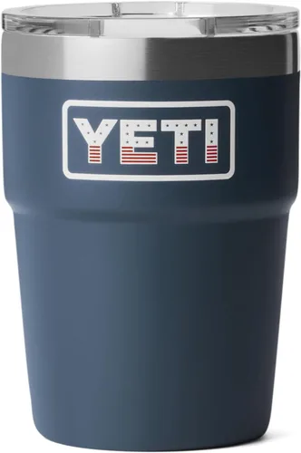 Vista 13 de YETI Rambler - Vaso apilable de 16 onzas, aislado al vacío, de acero inoxidable con tapa MagSlider Apilable