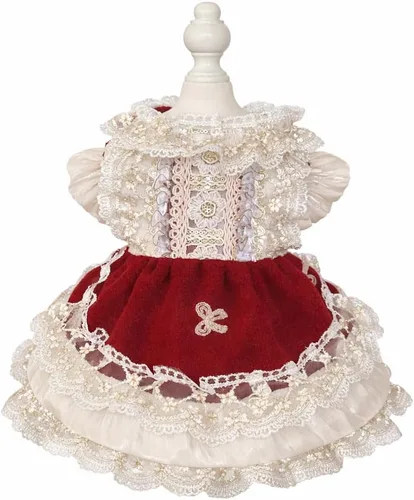 Vista 25 de Moda Vestido de Princesa de Encaje para Perro Cachorro Dulce para Perro EXTRAL Pequeño y Pequeño A-Negro XX-Pequeño