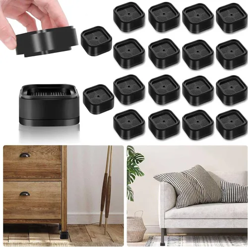 Vista 22 de Paquete de 12 elevadores de muebles de 1, 2 o 3 pulgadas, elevadores de cama ajustables resistentes para mesa, escritorio, sofá, silla, gabinete