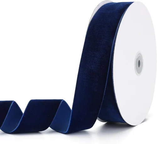 Vista 40 de Cinta de terciopelo negro de 1-1/2 pulgadas x 20 yardas, ideal para envolver regalos, hacer lazos para el pelo, coronas, decoración de boda y fiesta