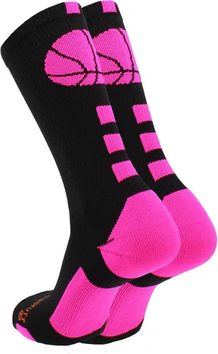 Vista 2 de Calcetines de baloncesto para niños, niñas, hombres, mujeres, calcetines atléticos, tallas para jóvenes y adultos, fabricados en los Estados Unidos