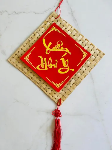 Vista 7 de 2 calcomanías de Año Nuevo vietnamita para puerta/ventana, adornos colgantes rojos, decoración de Año Nuevo Lunar para el hogar/oficina