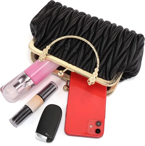Vista 6 de Ayliss Bolso de noche para mujer, elegante bolso de hombro para novia, boda, fiesta, graduación, bolso formal