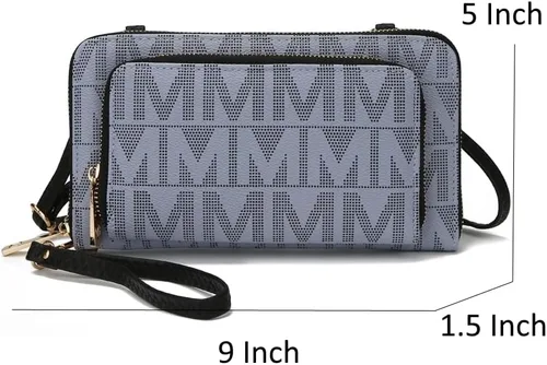 Vista 5 de MKF Collection Bolso cruzado para mujer, diseño de mensajero, cartera de mano