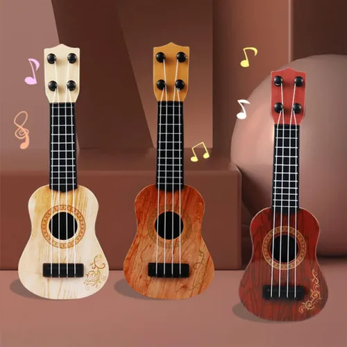 Vista 7 de STOBOK Juguete musical de guitarra para niños, mini ukelele clásico, instrumento educativo musical para niños, principiantes, escuela
