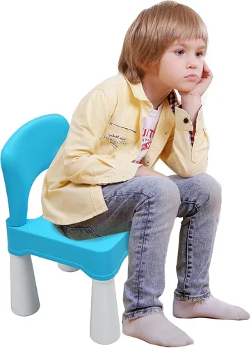 Vista 8 de burgkidz Silla de Plástico para Niños Pequeños, Silla para Niños Duradera y Ligera, Asiento de 9.3" de Altura, Uso en Interiores o Exteriores